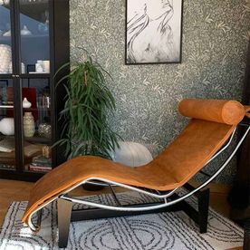 Tapicerías Planas II chaise lounge tapizado en cuero
